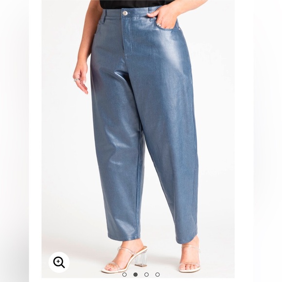 Eloquii NWT Plus Size Coated Denim jeans SZ 22 - Picture 3 of 12